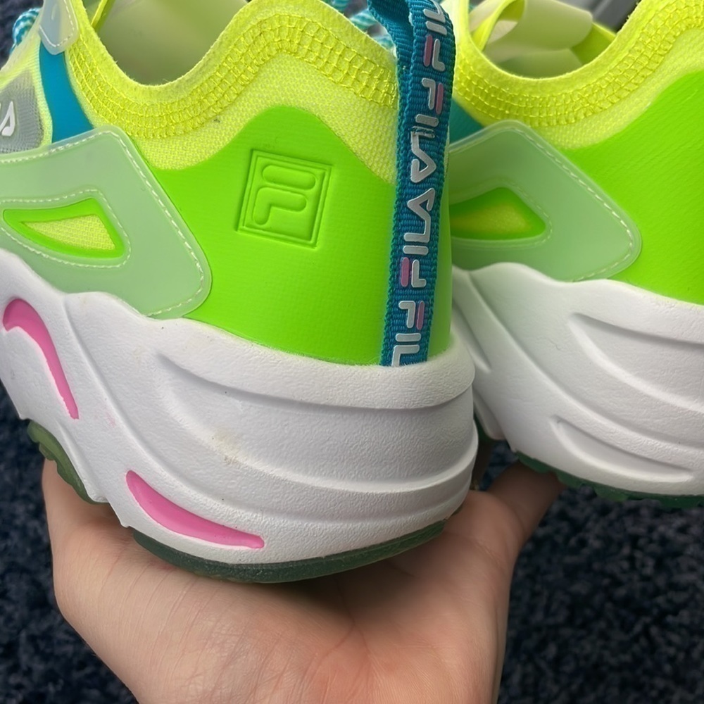 FILA Ray Tracer Patchwork Neon Sneaker Women’s 7.5 - Picture 9 of 9